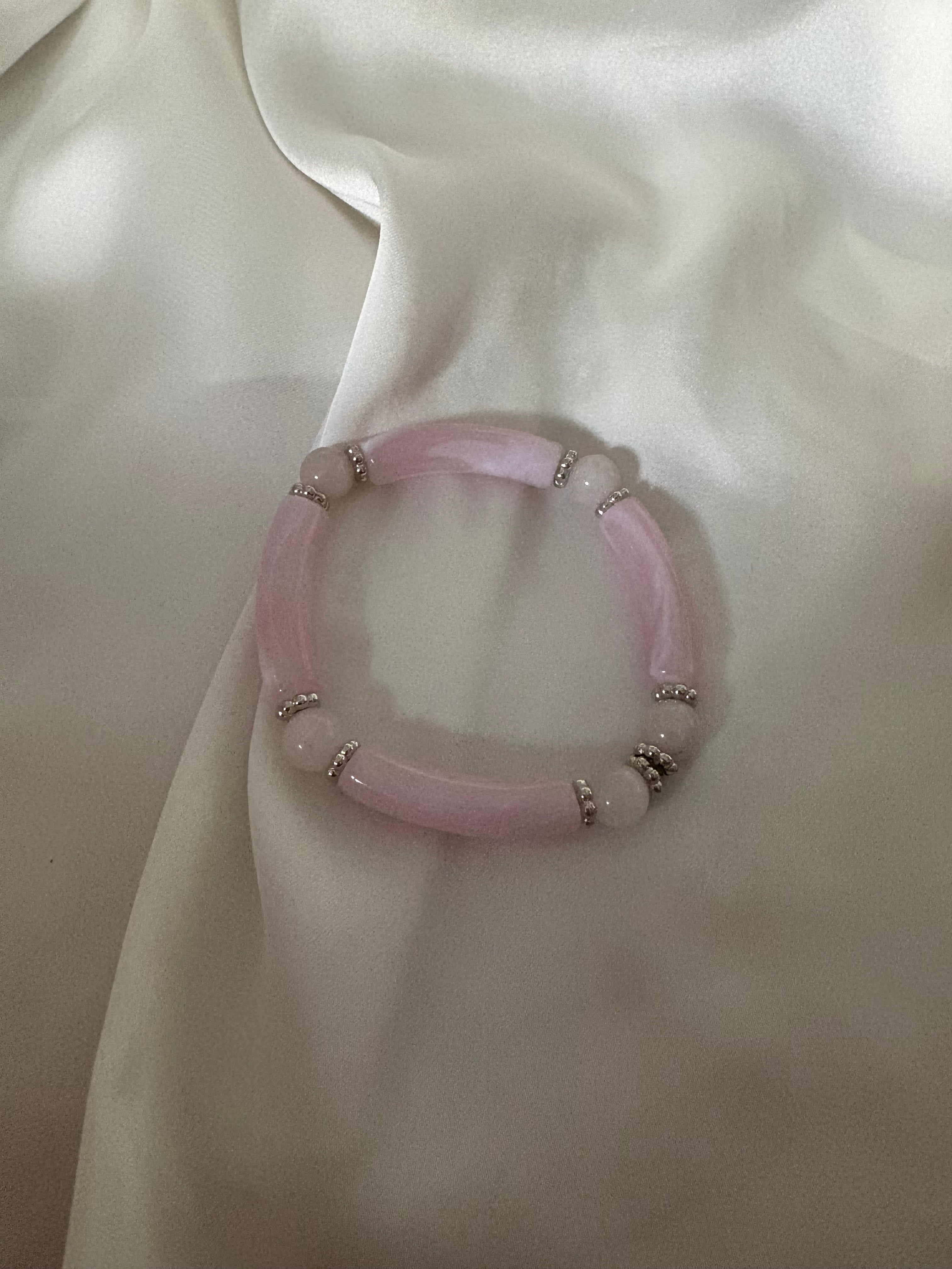 Bracelet S quartz rose