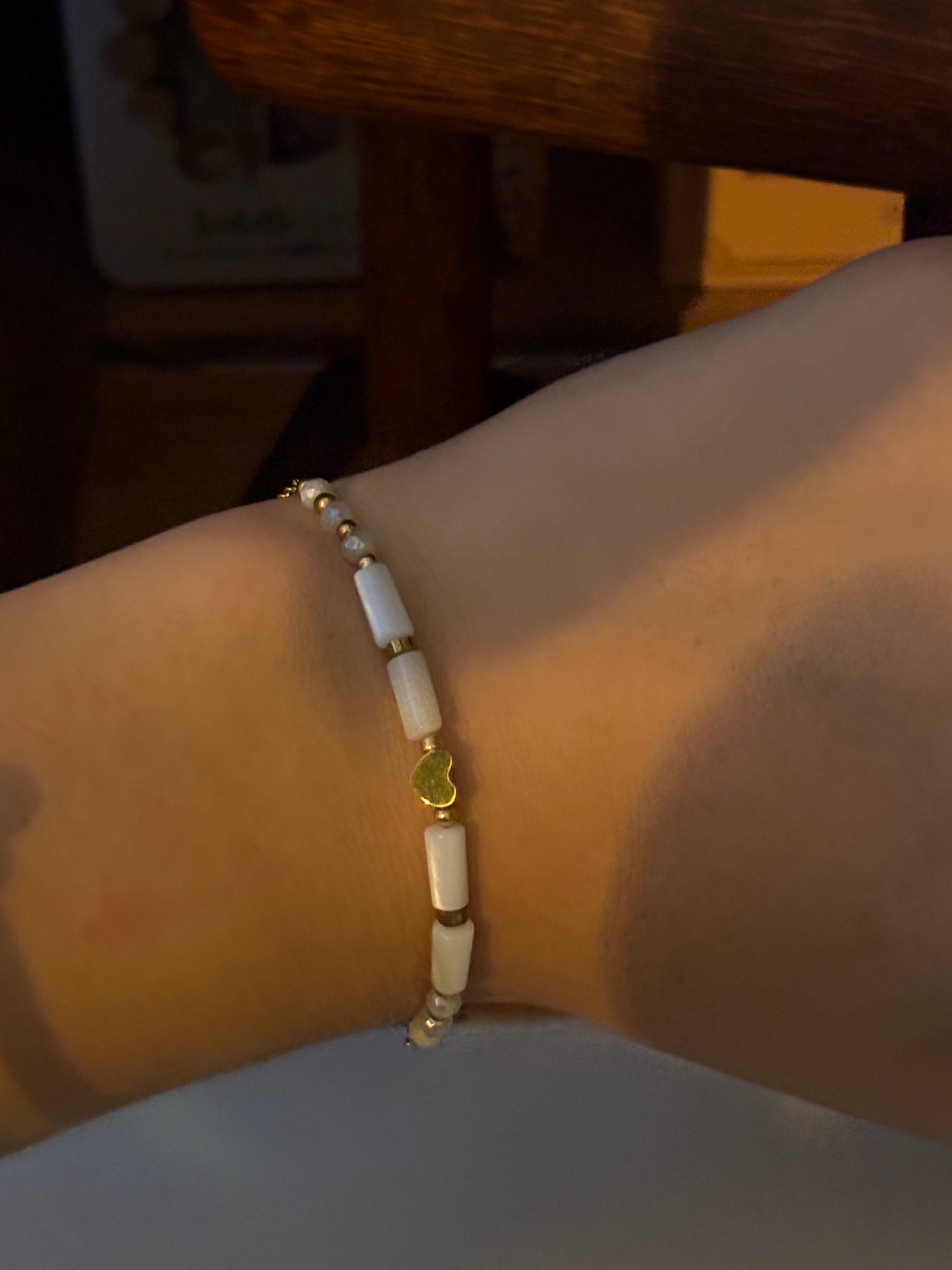 bracelet coeur nacre