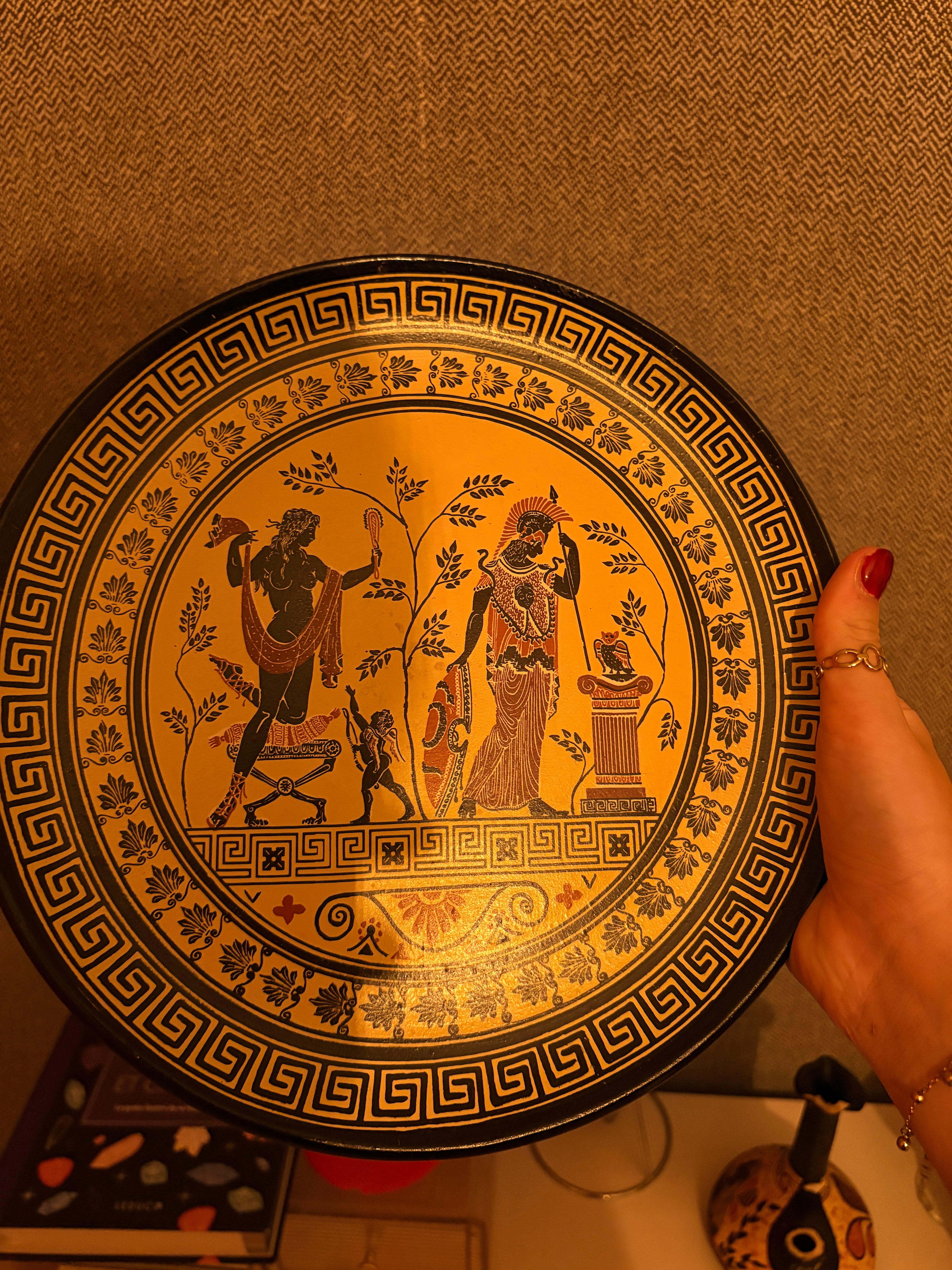 Grosse assiette Eros athena aphrodite Dionysos